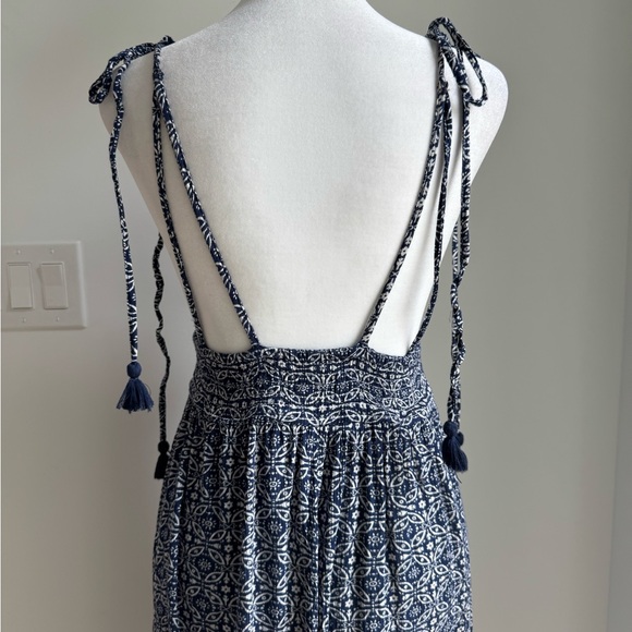 Lulus Field Day Navy Maxi Dress Strappy Summer Vacation Boho Women’s XS - Picture 8 of 13
